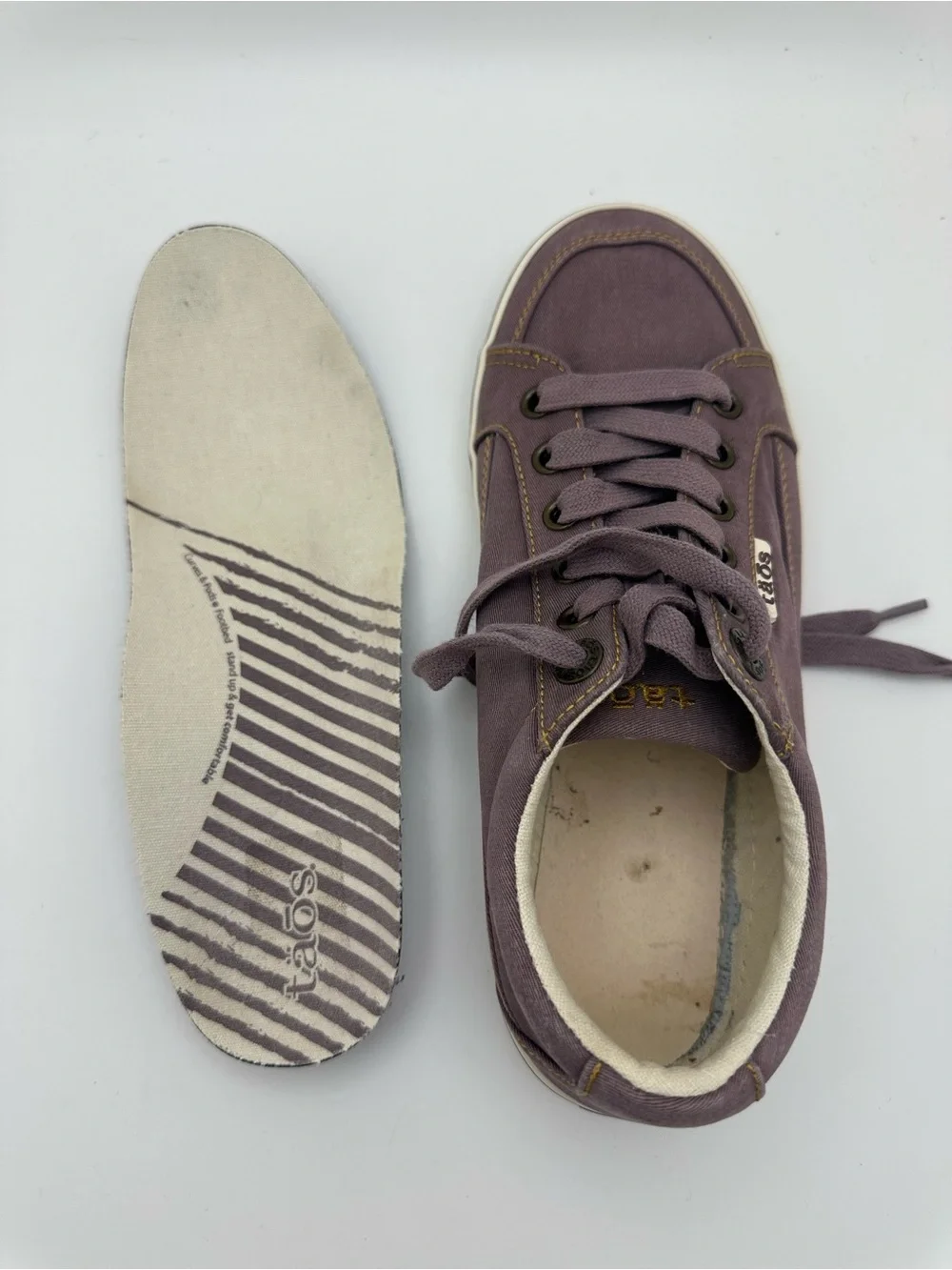 Taos Star Lavender Canvas Casual Lace Up Comfort Shoes Sneakers Women’s Size 6.5